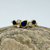 Gold Sapphire and Diamond Ring