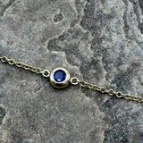 9ct Yellow Gold Single Sapphire Bracelet