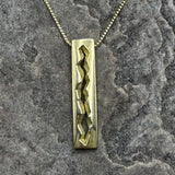 Gold Rectangular Fissure Pendant