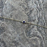 9ct Yellow Gold Single Sapphire Bracelet