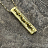 Gold Rectangular Fissure Pendant