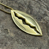 Gold Marquise Fissure Pendant