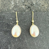 Pearl and Diamond Drop Earrings