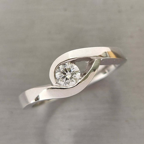 Platinum Diamond Solitaire Ring