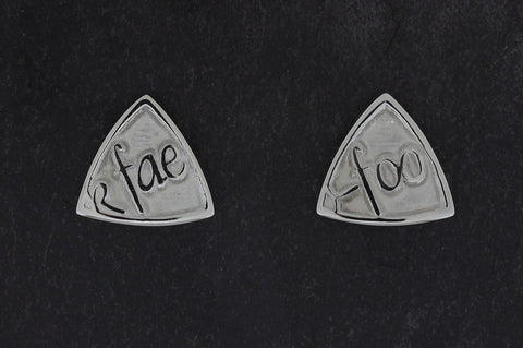 Shetlandic Triangular Stud Earrings